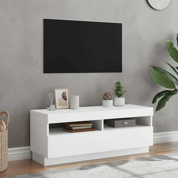 Tv-Kaappi Led-Valoilla Old Wood 80X35X40 Cm Engineered Wood