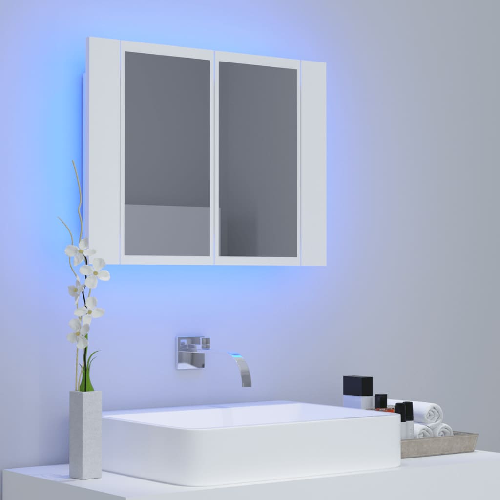 Kylpyhuoneen Led Peilikaappi 60X12X45 Cm Akryyli