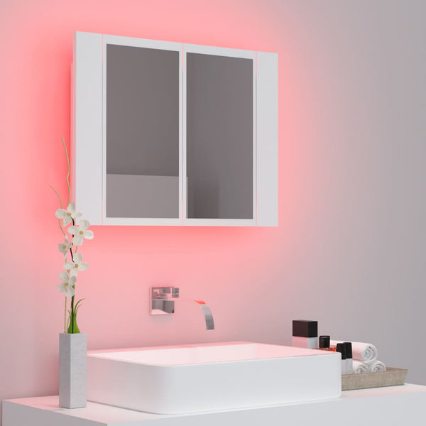 Kylpyhuoneen Led Peilikaappi 60X12X45 Cm Akryyli