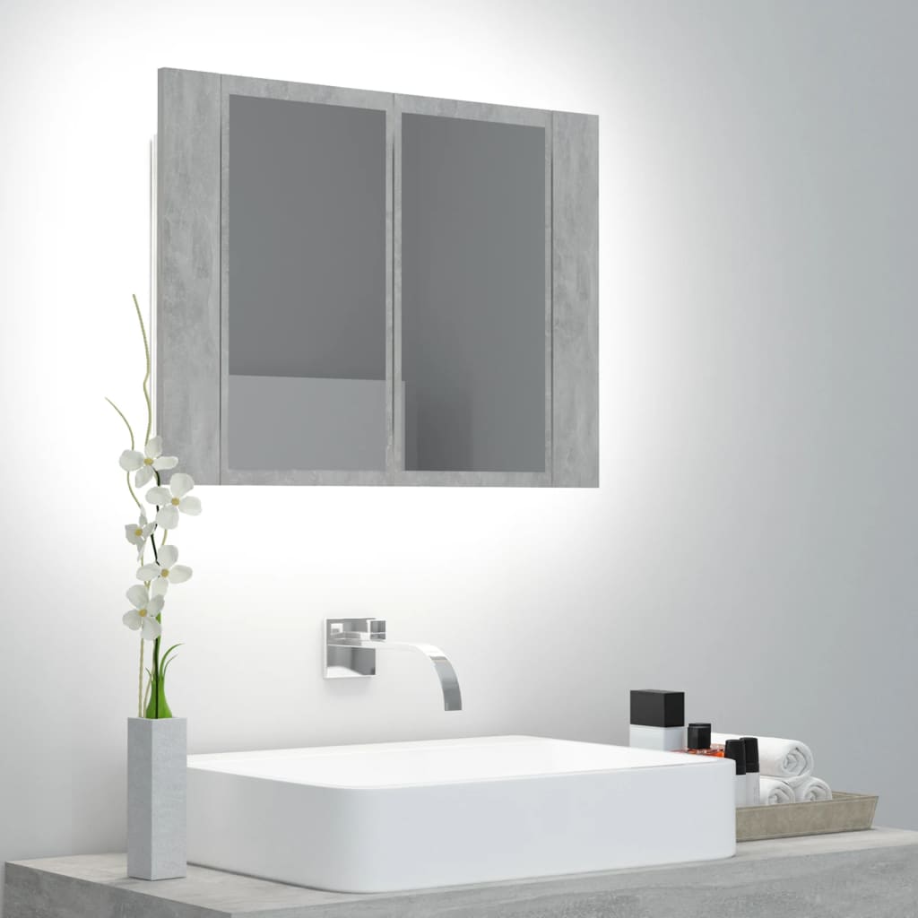 Kylpyhuoneen Led Peilikaappi 60X12X45 Cm Akryyli
