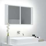 Kylpyhuoneen Led Peilikaappi 80X12X45 Cm Akryyli