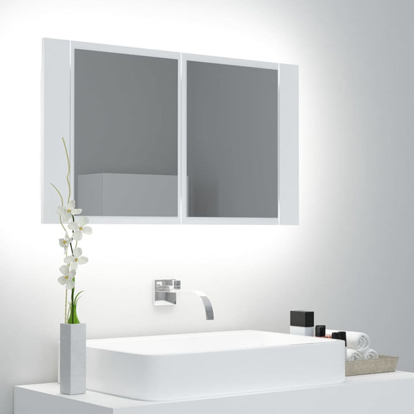 Kylpyhuoneen Led Peilikaappi 80X12X45 Cm Akryyli