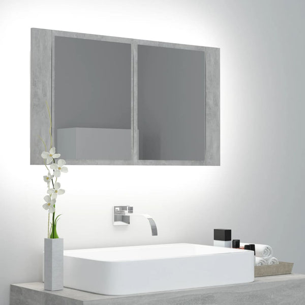 Kylpyhuoneen Led Peilikaappi 80X12X45 Cm Akryyli