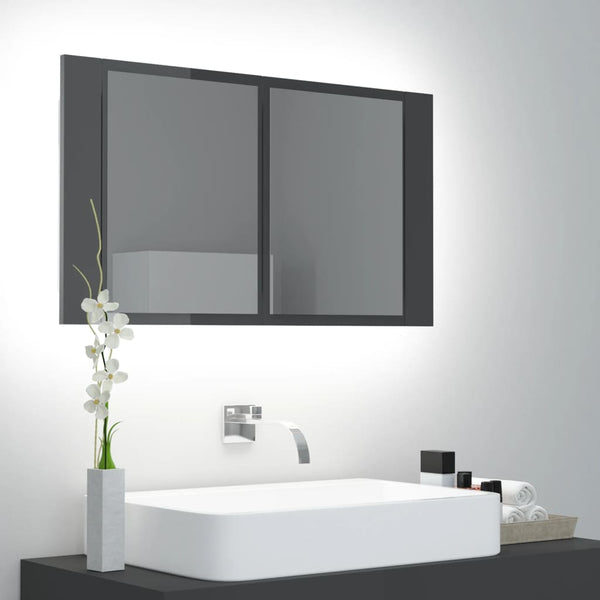 Kylpyhuoneen Led Peilikaappi 80X12X45 Cm Akryyli