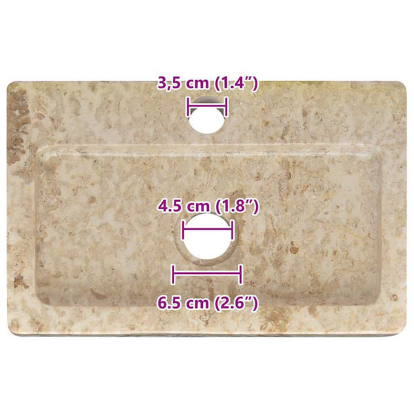 Seinäkiinnitettävä Pesuallas 38X24X6,5 Cm Marmori