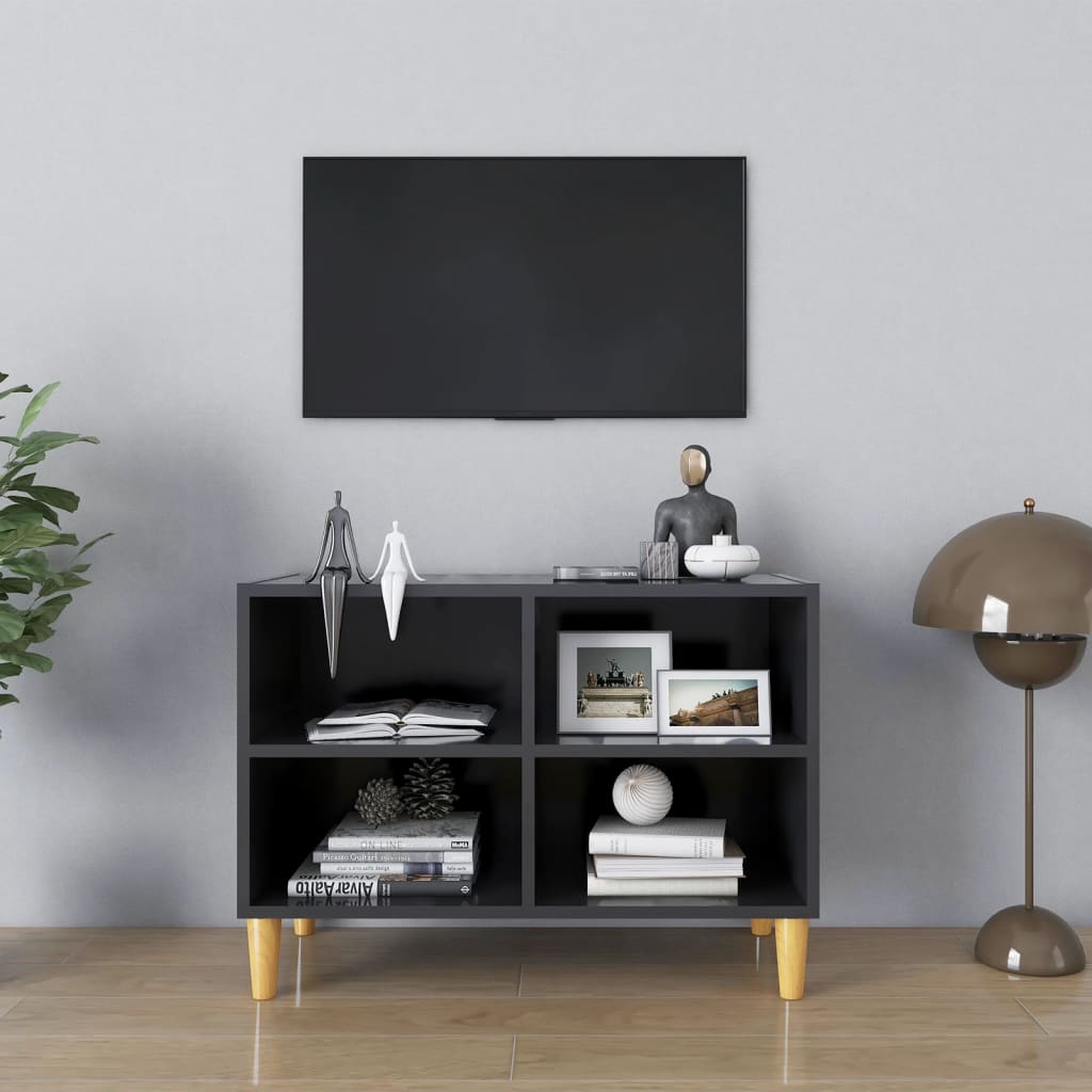 Tv-Taso Täyspuiset Jalat 69,5X30X50 Cm