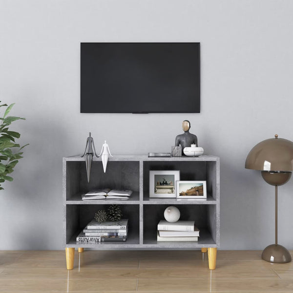 Tv-Taso Täyspuiset Jalat 69,5X30X50 Cm