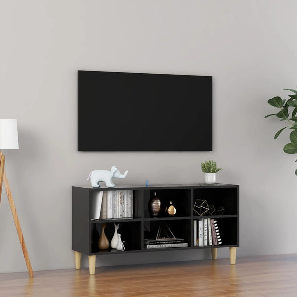 Tv-Taso Täyspuiset Jalat 69,5X30X50 Cm