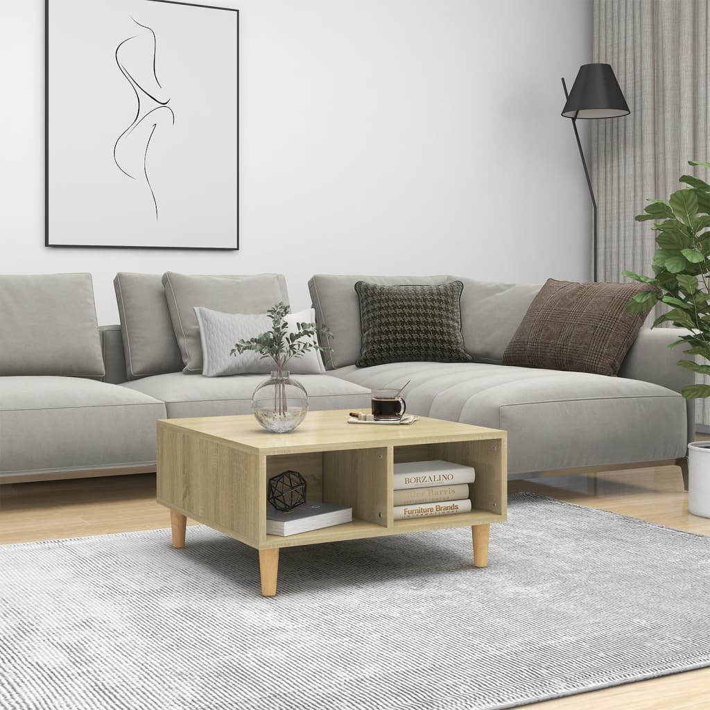 Sohvapöytä Käsityöläinen Tammi 60X60X30 Cm Tekninen Puu