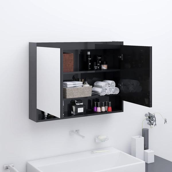 Led Kylpyhuoneen Peilikaappi 80X15X60 Cm Mdf
