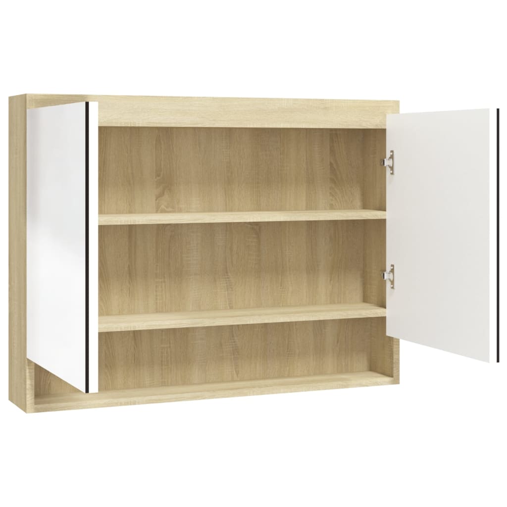 Led Kylpyhuoneen Peilikaappi 80X15X60 Cm Mdf