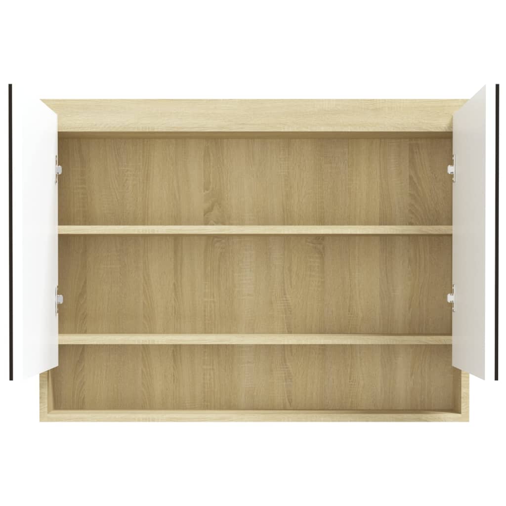 Led Kylpyhuoneen Peilikaappi 80X15X60 Cm Mdf