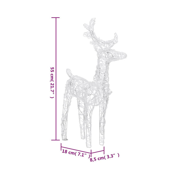 Porot Ja Reki Joulukoriste 160 Lediä 130 Cm Akryyli
