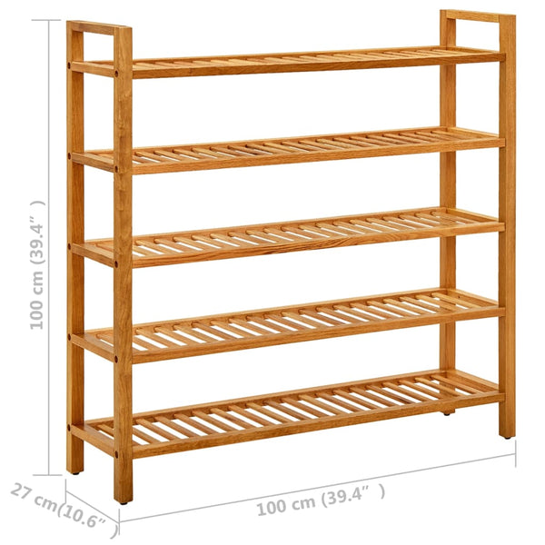 Kenkäteline 5 Hyllyä 100X27X Täystammi