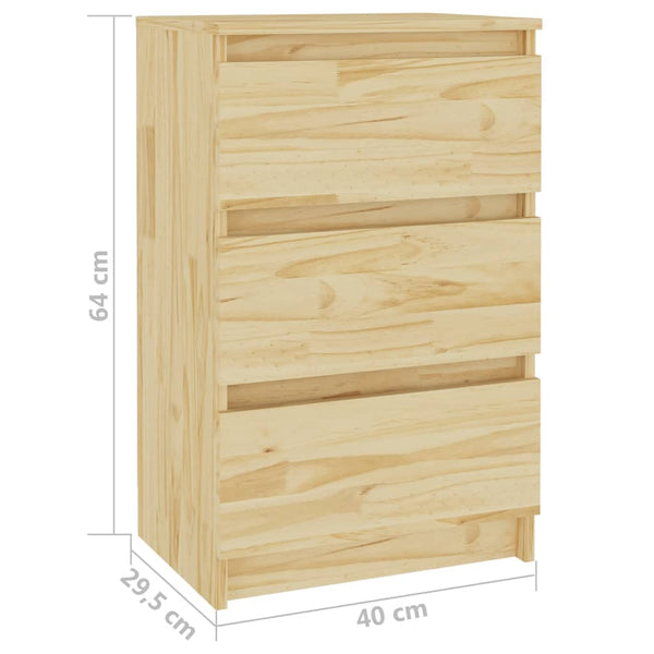 Yöpöytä 40X29,5X64 Täysi Mänty