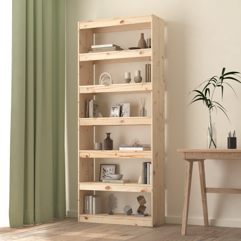 Kirjahylly/Tilanjakaja 80X30X167,4 Cm Täysi Mänty