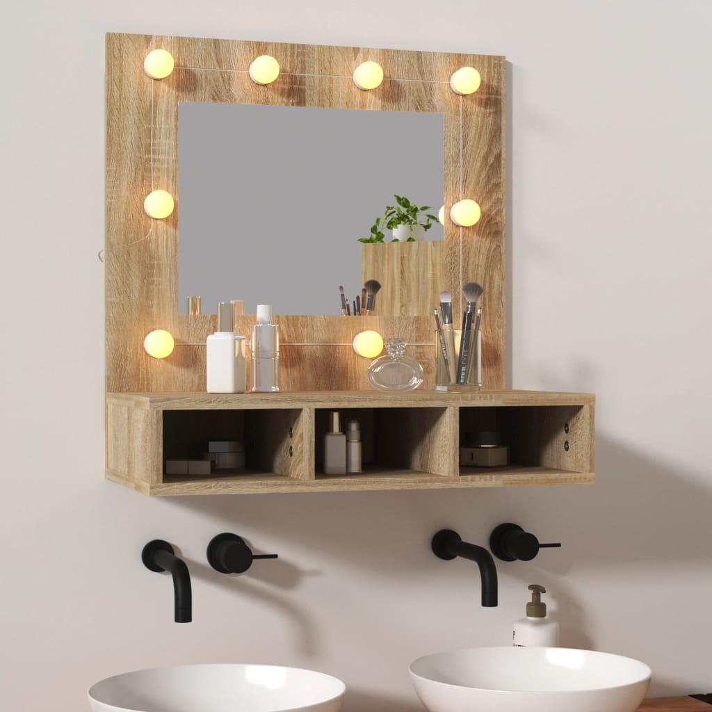 Peilikaappi Led-Valoilla 60X31,5X62 Cm