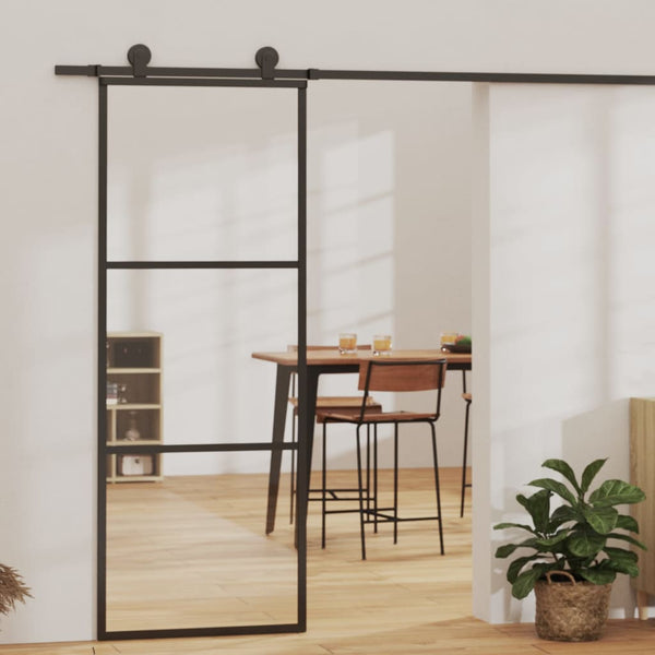 Liukuovi Asennustarvikkeilla Esg Lasi Ja Alumiini 90X205 Cm