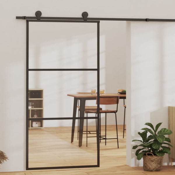 Liukuovi Asennustarvikkeilla Esg Lasi Ja Alumiini 90X205 Cm
