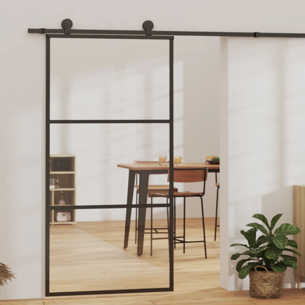 Liukuovi Asennustarvikkeilla Esg Lasi Ja Alumiini 90X205 Cm