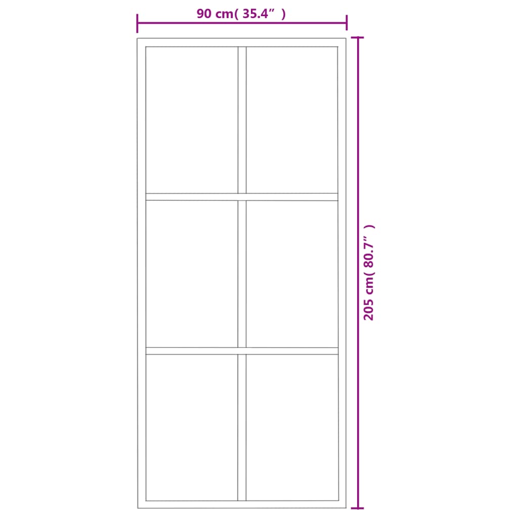 Liukuovi Asennustarvikkeilla Esg Lasi Ja Alumiini 90X205 Cm