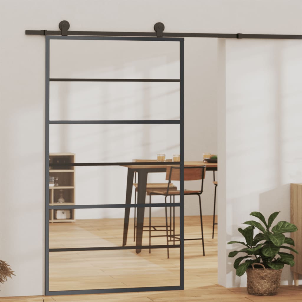 Liukuovi Asennustarvikkeilla Esg Lasi Ja Alumiini 90X205 Cm