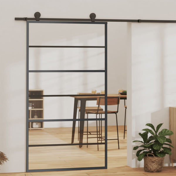 Liukuovi Asennustarvikkeilla Esg Lasi Ja Alumiini 90X205 Cm