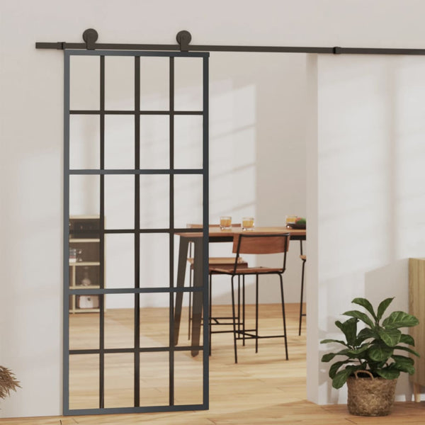 Liukuovi Asennustarvikkeilla Esg Lasi Ja Alumiini 90X205 Cm