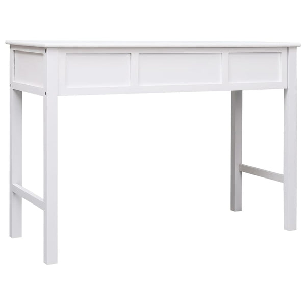 Työpöytä Valkoinen 108X45X76 Cm Täysi Keisaripuu