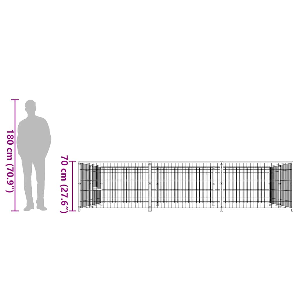 Koiranhäkki 6 M² Teräs