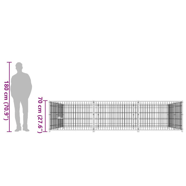 Koiranhäkki 6 M² Teräs