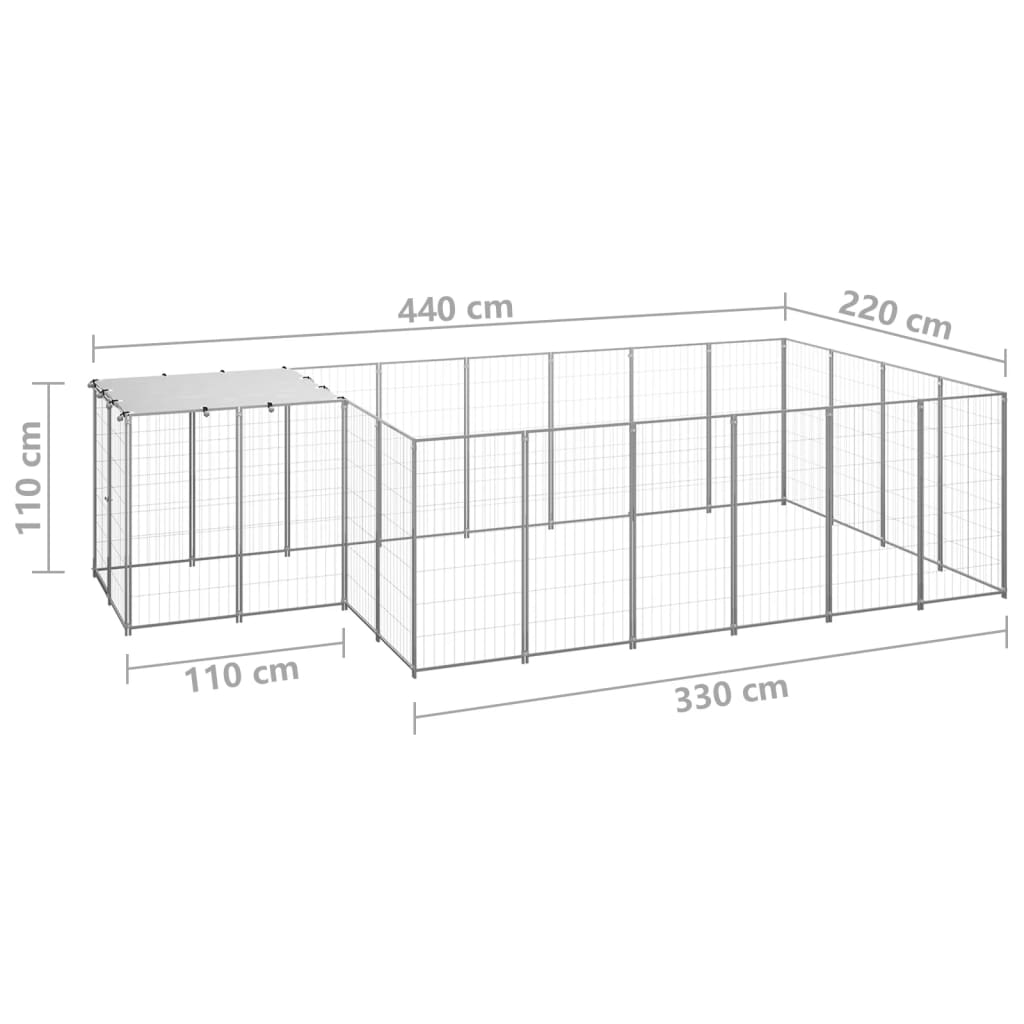 Koiranhäkki 8,47 M² Teräs