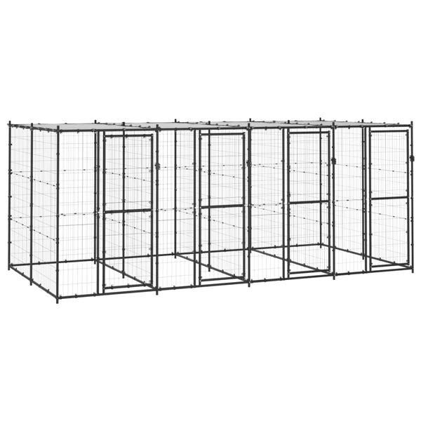 Koiran Ulkohäkki Galvanoitu Teräs 12,1 M²