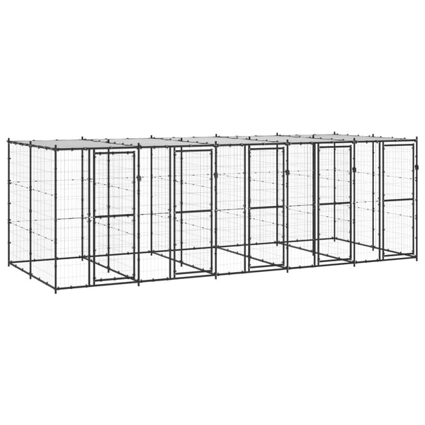 Koiran Ulkohäkki Galvanoitu Teräs 12,1 M²