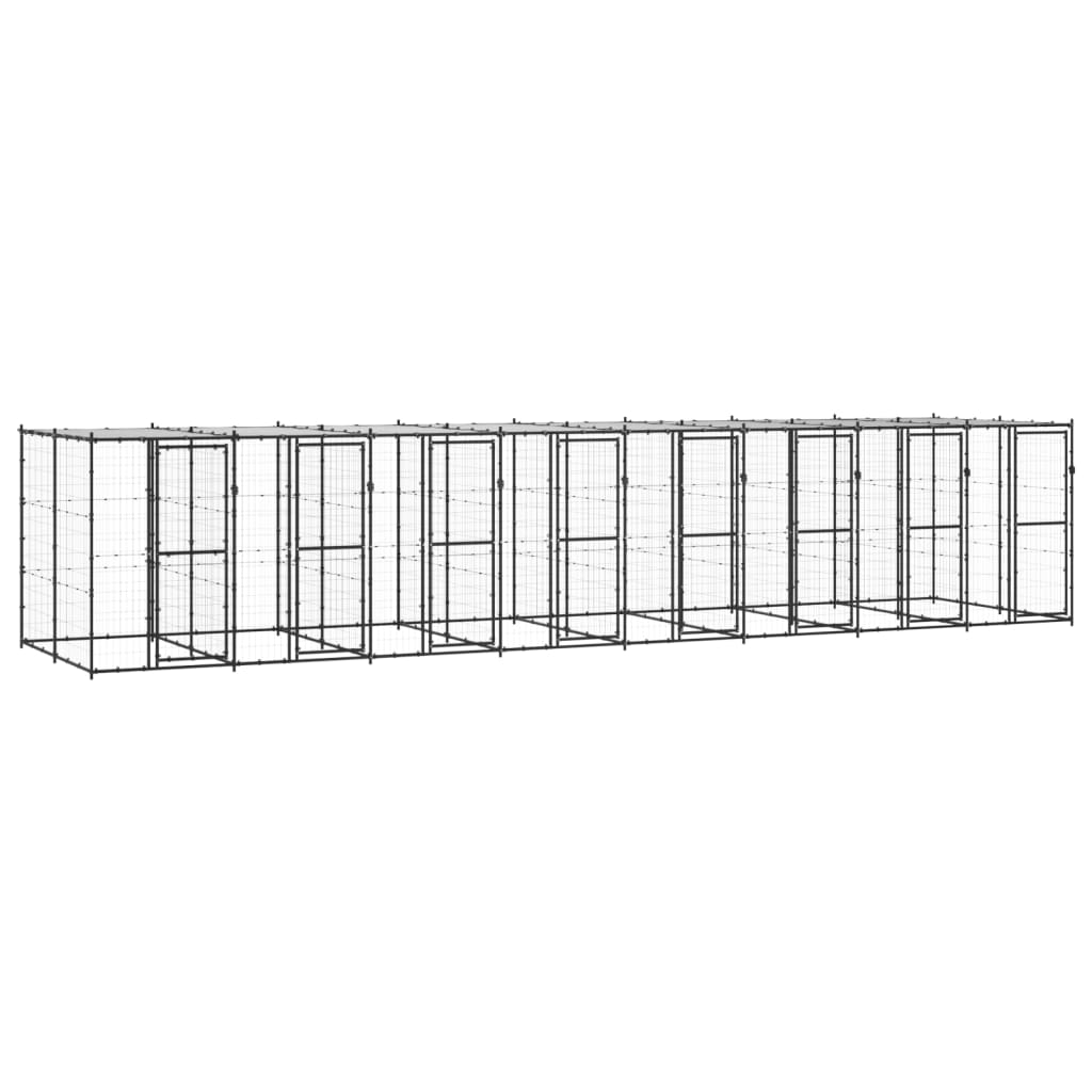 Koiran Ulkohäkki Galvanoitu Teräs 12,1 M²