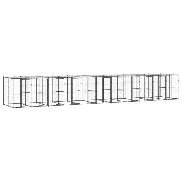 Koiran Ulkohäkki Galvanoitu Teräs 12,1 M²