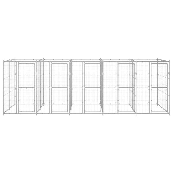 Koiran Ulkohäkki Galvanoitu Teräs 12,1 M²