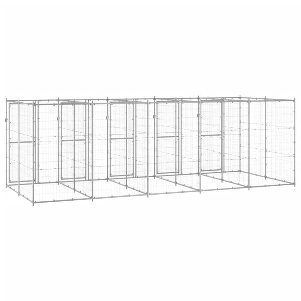 Koiran Ulkohäkki Galvanoitu Teräs 12,1 M²