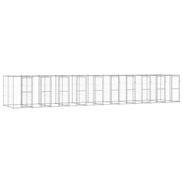 Koiran Ulkohäkki Galvanoitu Teräs 12,1 M²