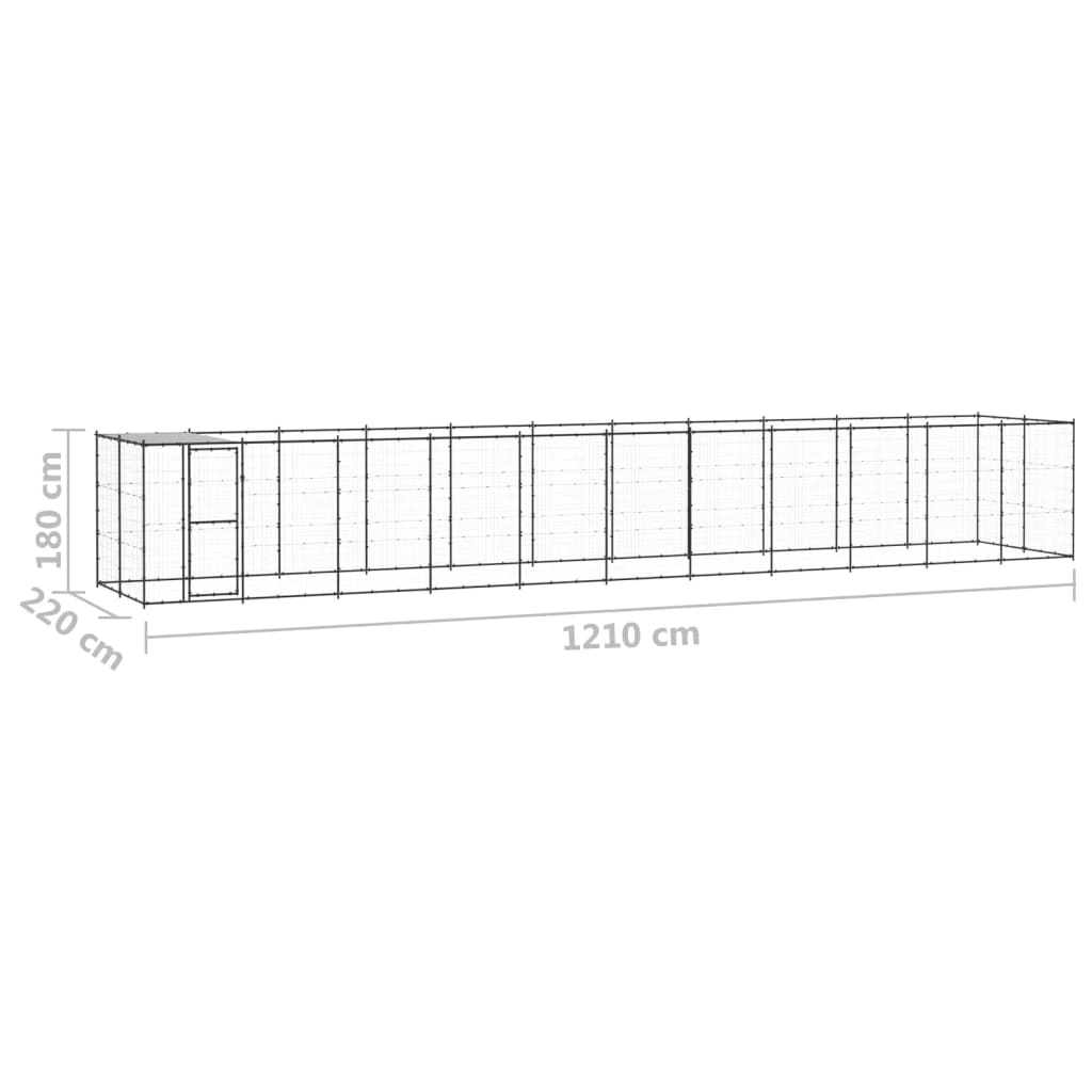 Koiran Ulkohäkki Katolla Teräs 26,62 M²