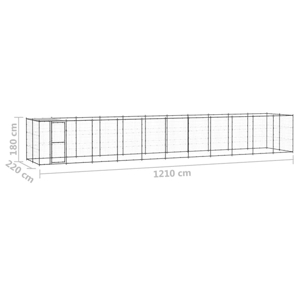 Koiran Ulkohäkki Katolla Teräs 26,62 M²