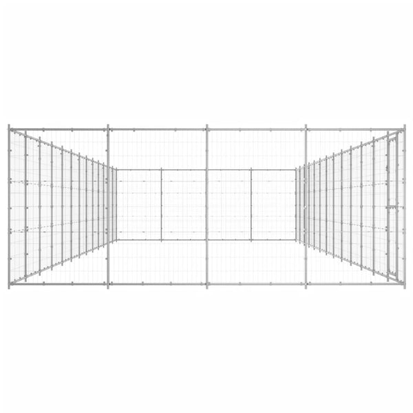 Koiran Ulkohäkki Galvanoitu Teräs 53,24 M²