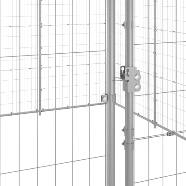 Koiran Ulkohäkki Galvanoitu Teräs 53,24 M²