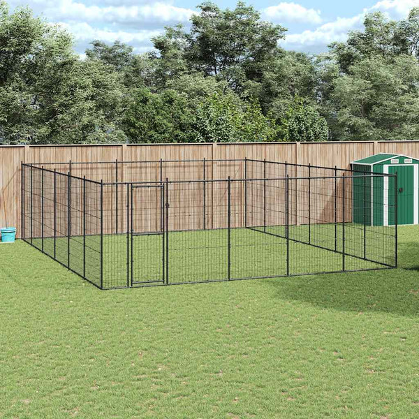Koiran Ulkohäkki Galvanoitu Teräs 65,34 M²