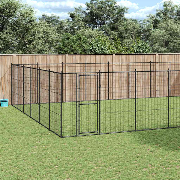 Koiran Ulkohäkki Galvanoitu Teräs 65,34 M²