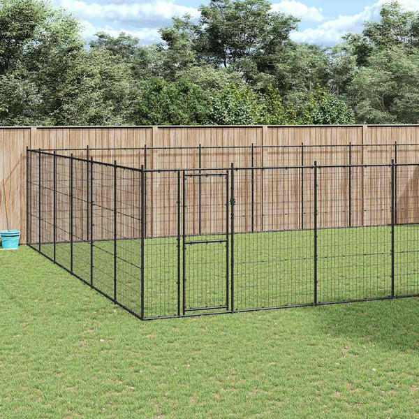 Koiran Ulkohäkki Galvanoitu Teräs 65,34 M²