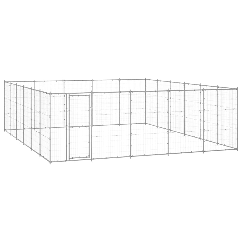 Koiran Ulkohäkki Galvanoitu Teräs 65,34 M²