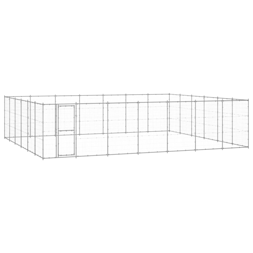 Koiran Ulkohäkki Galvanoitu Teräs 65,34 M²