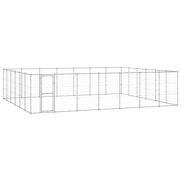 Koiran Ulkohäkki Galvanoitu Teräs 65,34 M²