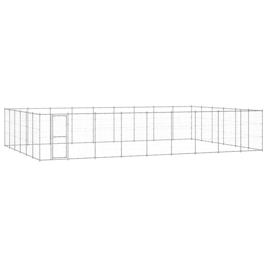 Koiran Ulkohäkki Galvanoitu Teräs 65,34 M²